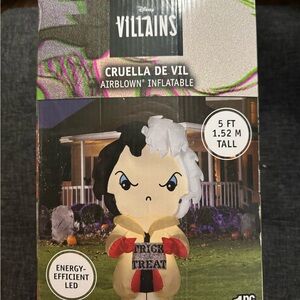 Disney Cruella De Vil Light-Up Inflatable - Black, White, Red